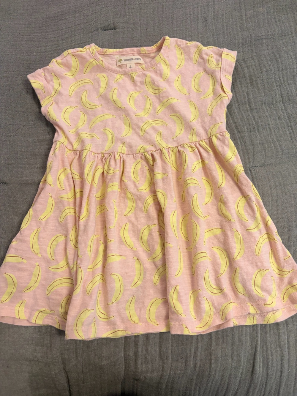 Tucker + Tate toddler Pink dress with Yellow Banana Print